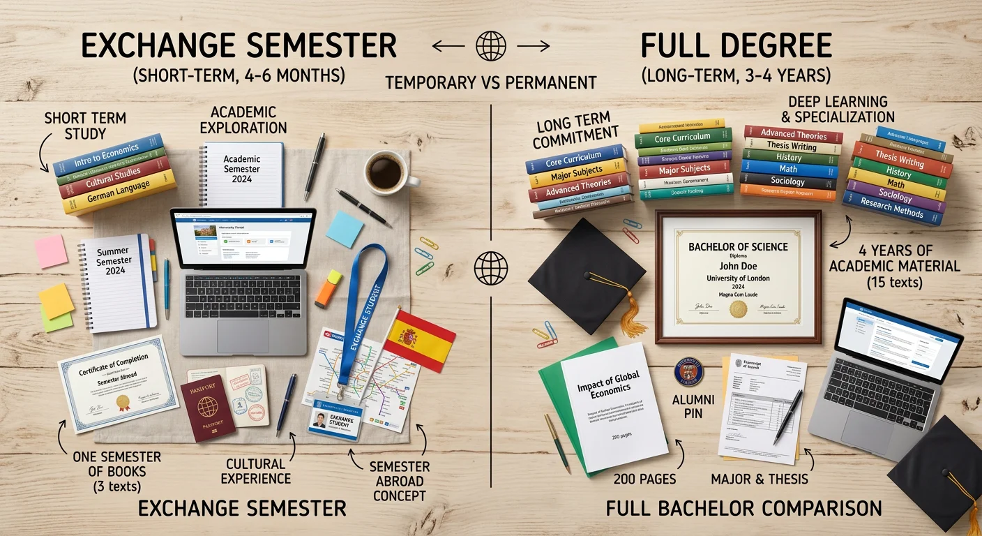 Intercambio estudiantil vs carrera completa en el exterior: ¿Qué elegir?